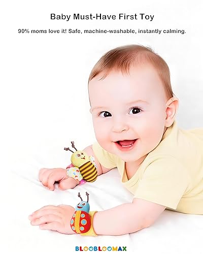 Miniatura 3 de Sonajero colgante para bebé, sonajero de muñeca, sonajero de pies, juguete de sonajero de manos y pies, regalo para recién nacidos, juego de regalo