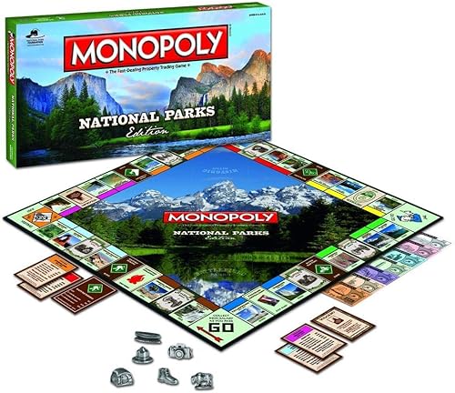 Miniatura 2 de MONOPOLY National Parks Edition Juego de mesa  Parque Nacional Temático  Compra Venta y Comercio Parques Iconicos como Yellowstone y el Gran Cañón