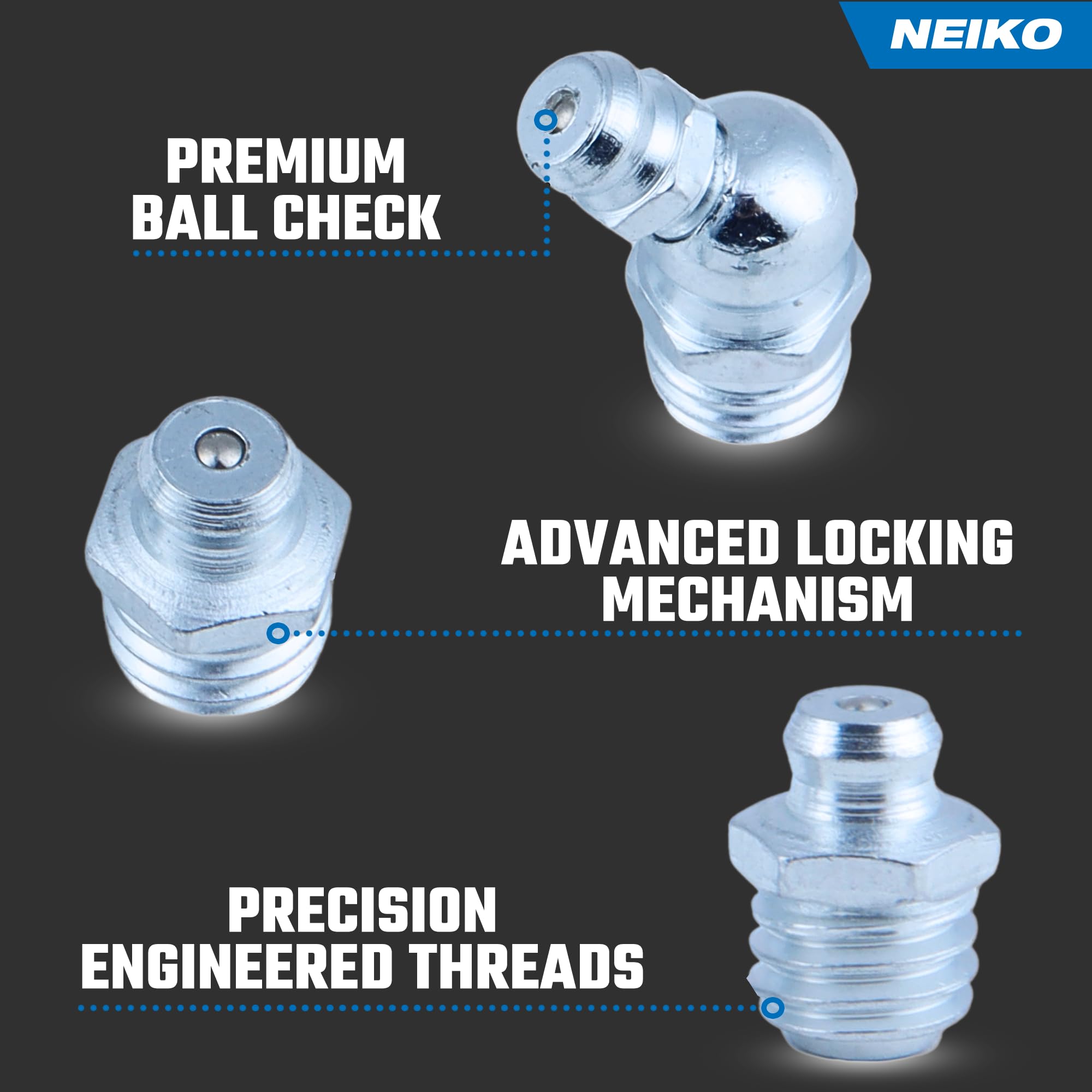Amazon.com: NEIKO 50466A Grease Fitting Assortment, 110 Piece