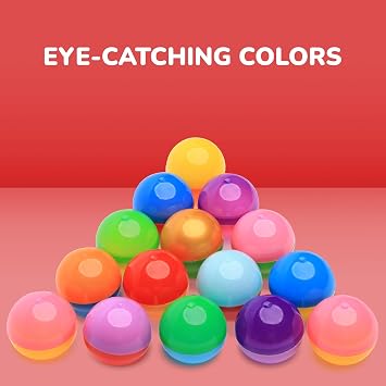 Capsule Vending Machine Colored Round Capsules Empty 50 pcs 1.26 inch - Gumball Machine Capsules Bulk Party Favor Containers - Easter Basket Stuffers Birthday Gifts Pinata Stuffers DIY Craft Supplies