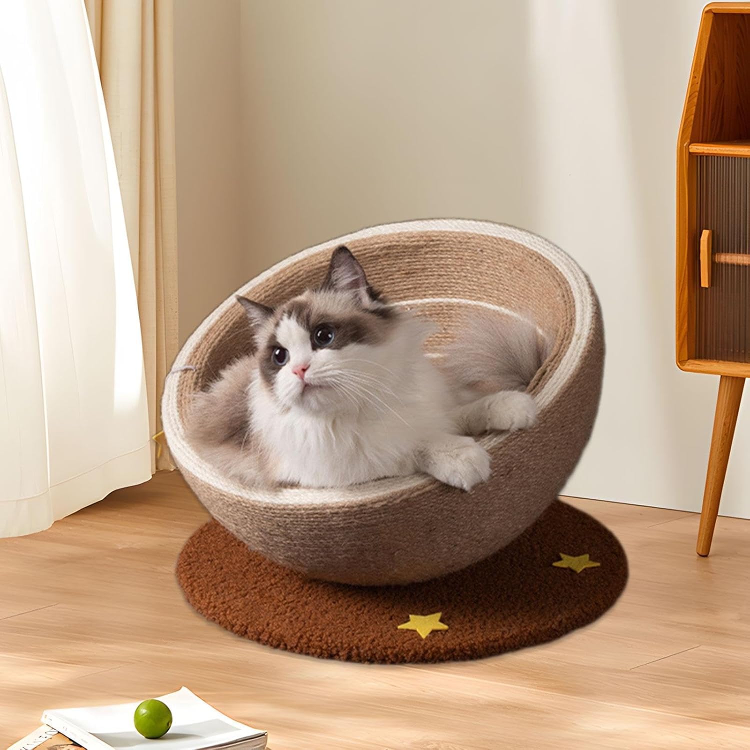 猫用爪とぎベッド 子猫用爪とぎパッド フランネル ラウンド爪とぎ巣 猫用爪とぎボード ペットベッド 小型 中型 大型猫用