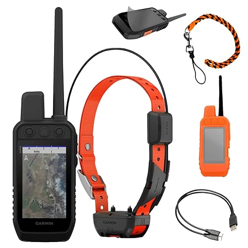 Garmin Alpha 200 Plus with TT25 Collar Conkey's Bundle: Touchscreen GPS Handheld & Tracking Collar for Hunting. Includes Screen Saver, Orange Rubber Case, Orange Lanyard and USB-C Splitter
