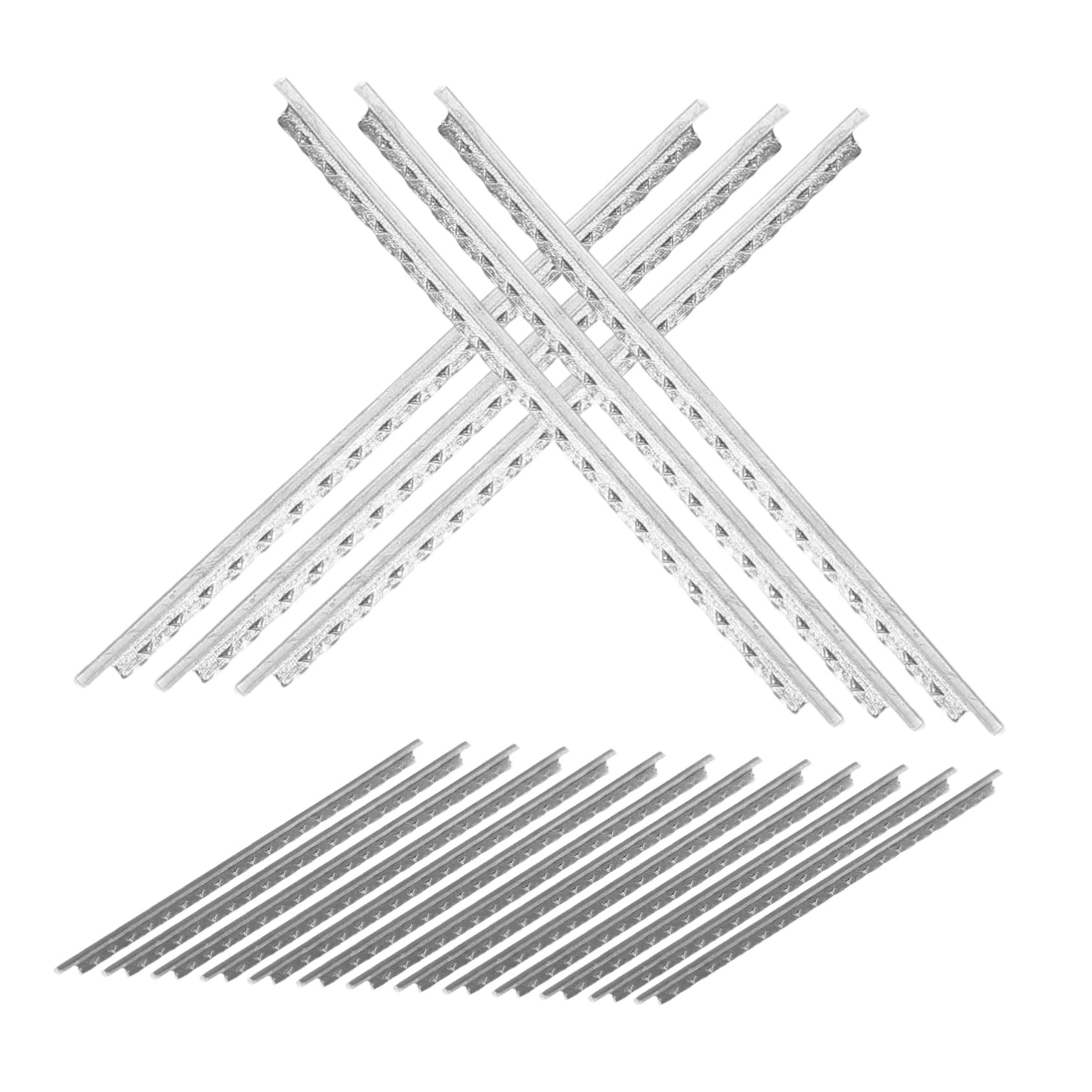 Abaodam Classic Guitar Fret Wires 19 Pieces White Brass for Acoustic Guitars Smooth Edges and Easy to Install