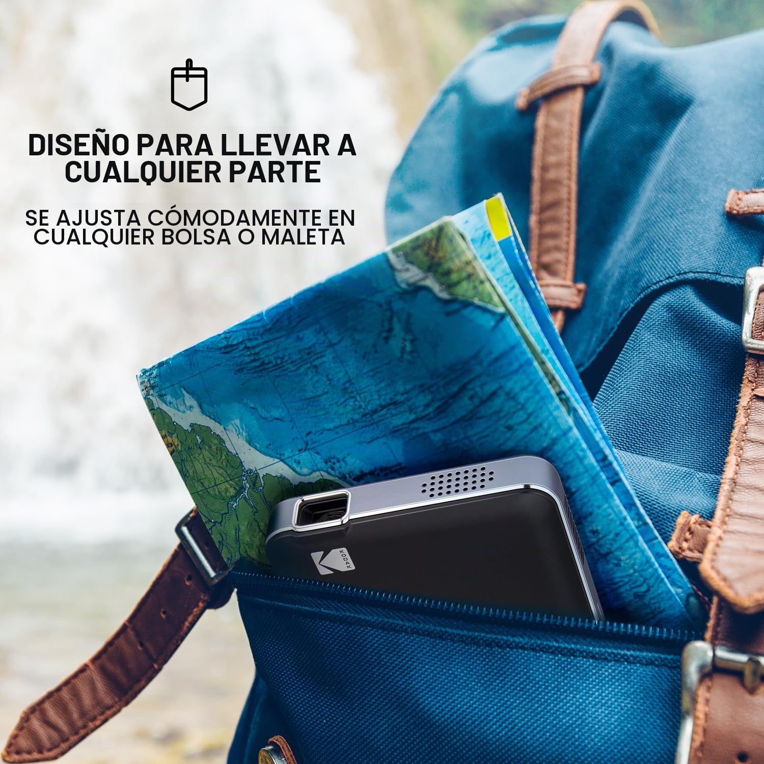 Kodak Luma 150 Ultra Mini Pico Proyector de Bolsillo- Negro Batería y Altavoz Integrados, Compatible con 1080P Proyector de Viaje inalámbrico portátil para películas y vídeos LED DLP
