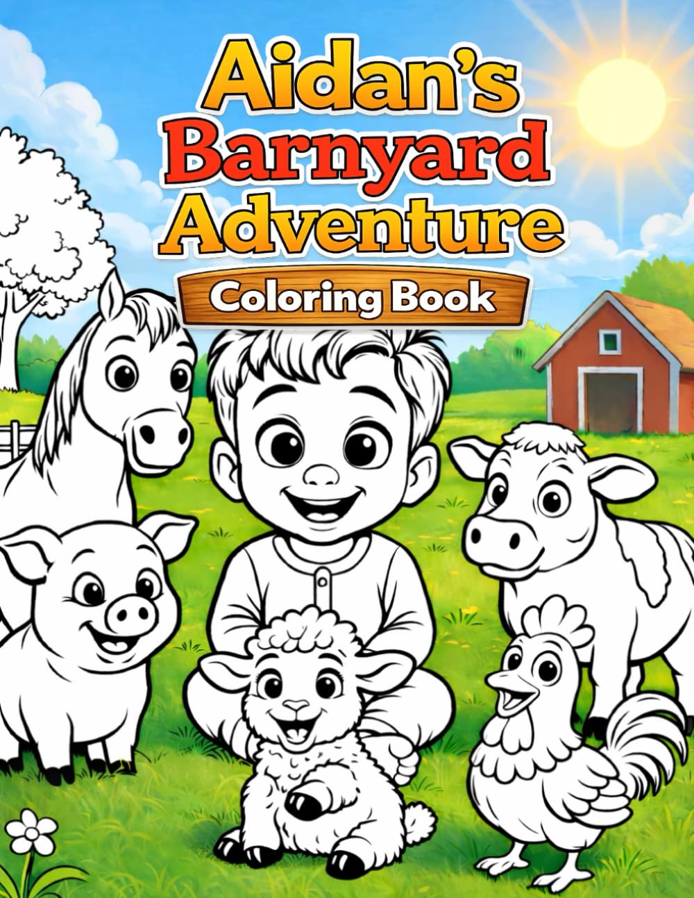 Aidan's Barnyard Adventure Coloring Book (Aidan's Adventures)