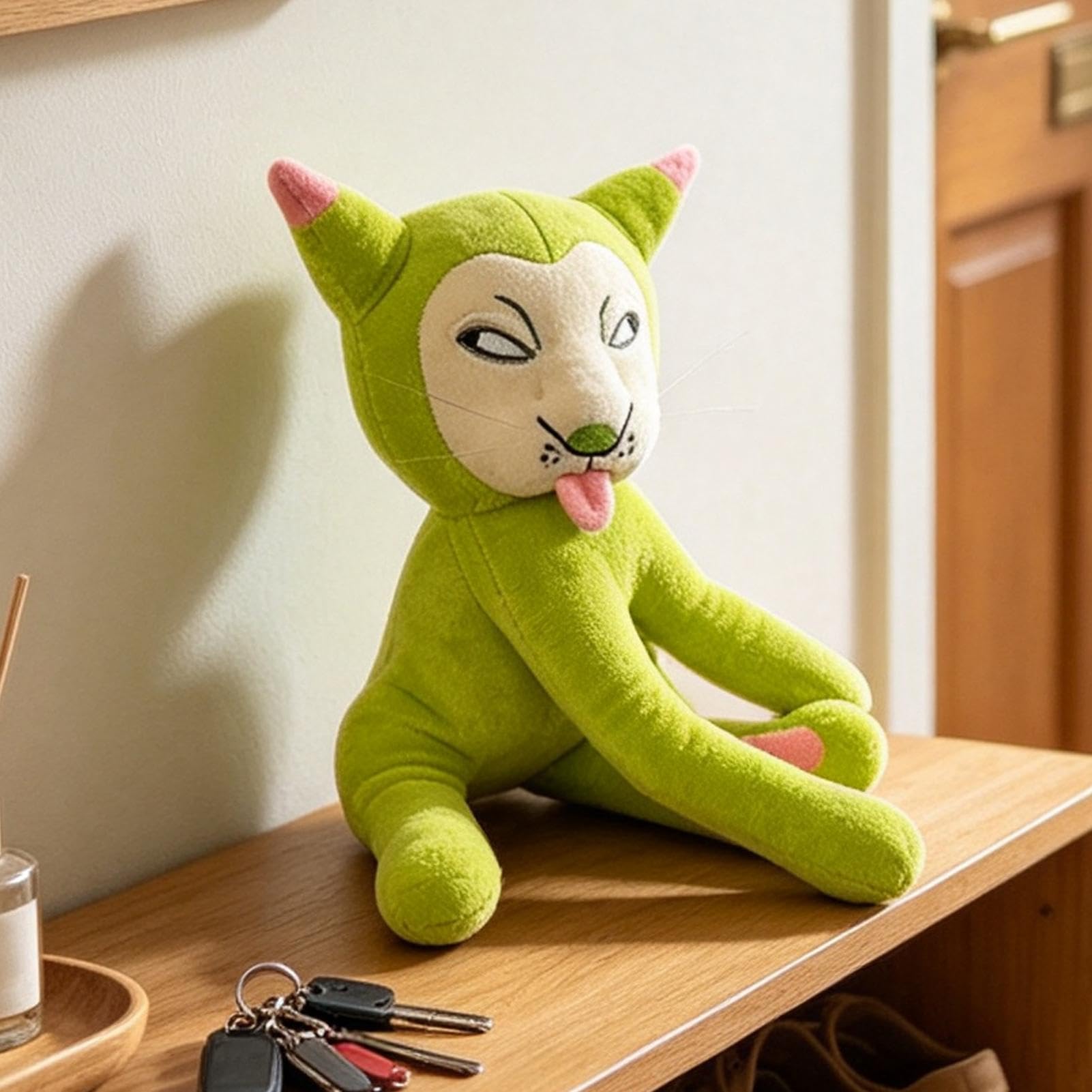 Peluche flexible de 30 cm: suave y bonito gatito para salón, sala de juegos, sofá, coche, cama, niños y adultos