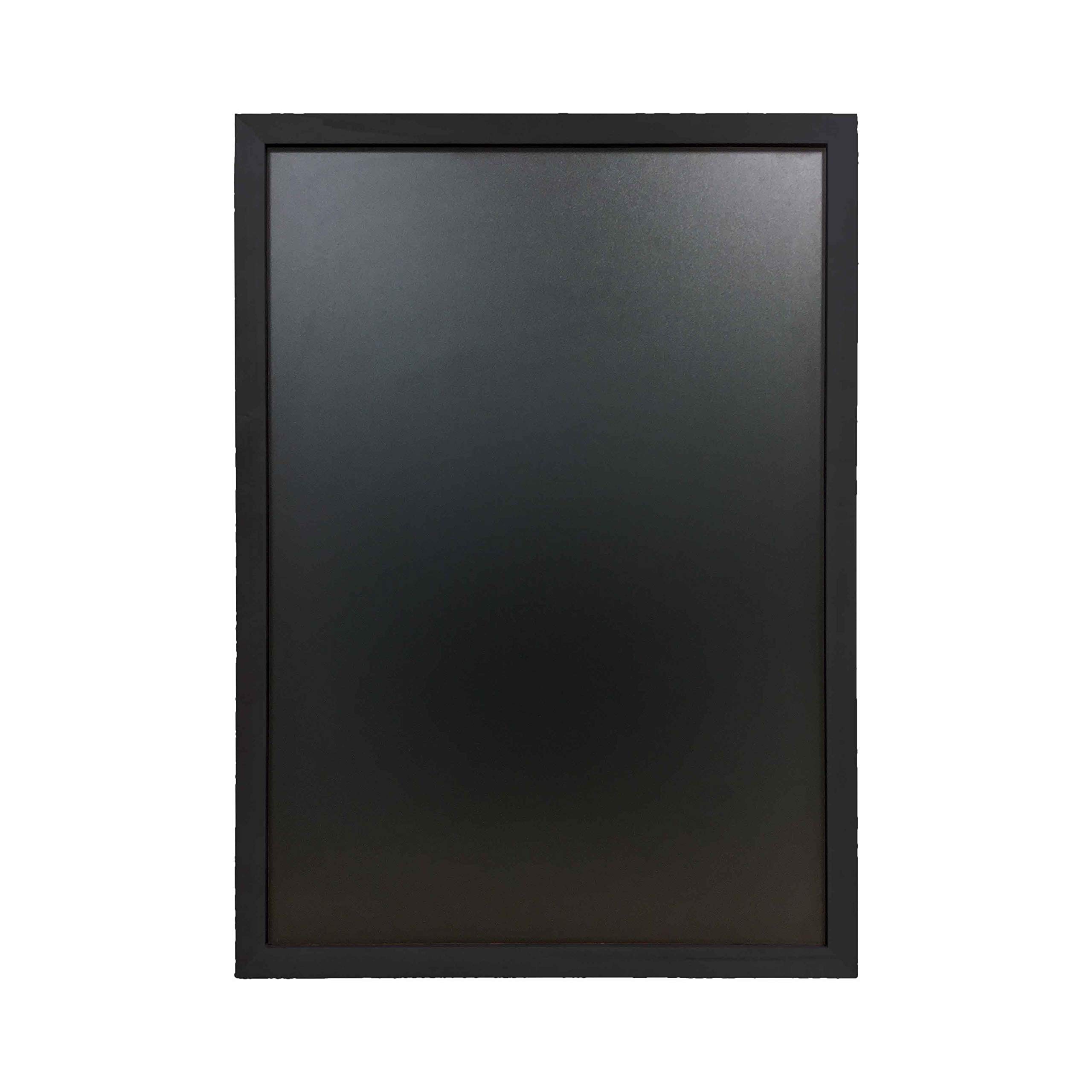 Ardoise murale Recto Verso cadre bois couleur noir dimensions 72,5 x 52,5 cm