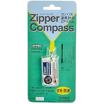 Amazon.co.jp: YCM 方位磁石 ジッパーコンパス 防水 温度計 付き