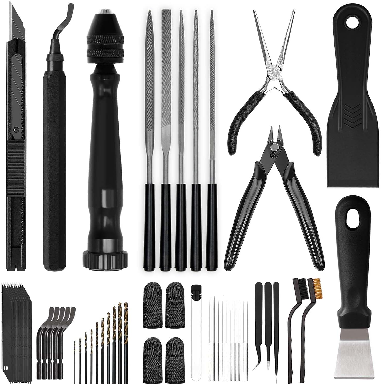 3D Printer Tools Kit, Quality 3D Printing Tool Kit for Model Finishing/Deburring/Drilling, 3D Printer Accessories for All FDM/SLA Printers Removing Support, Cutting Filament, Cleaning Nozzle