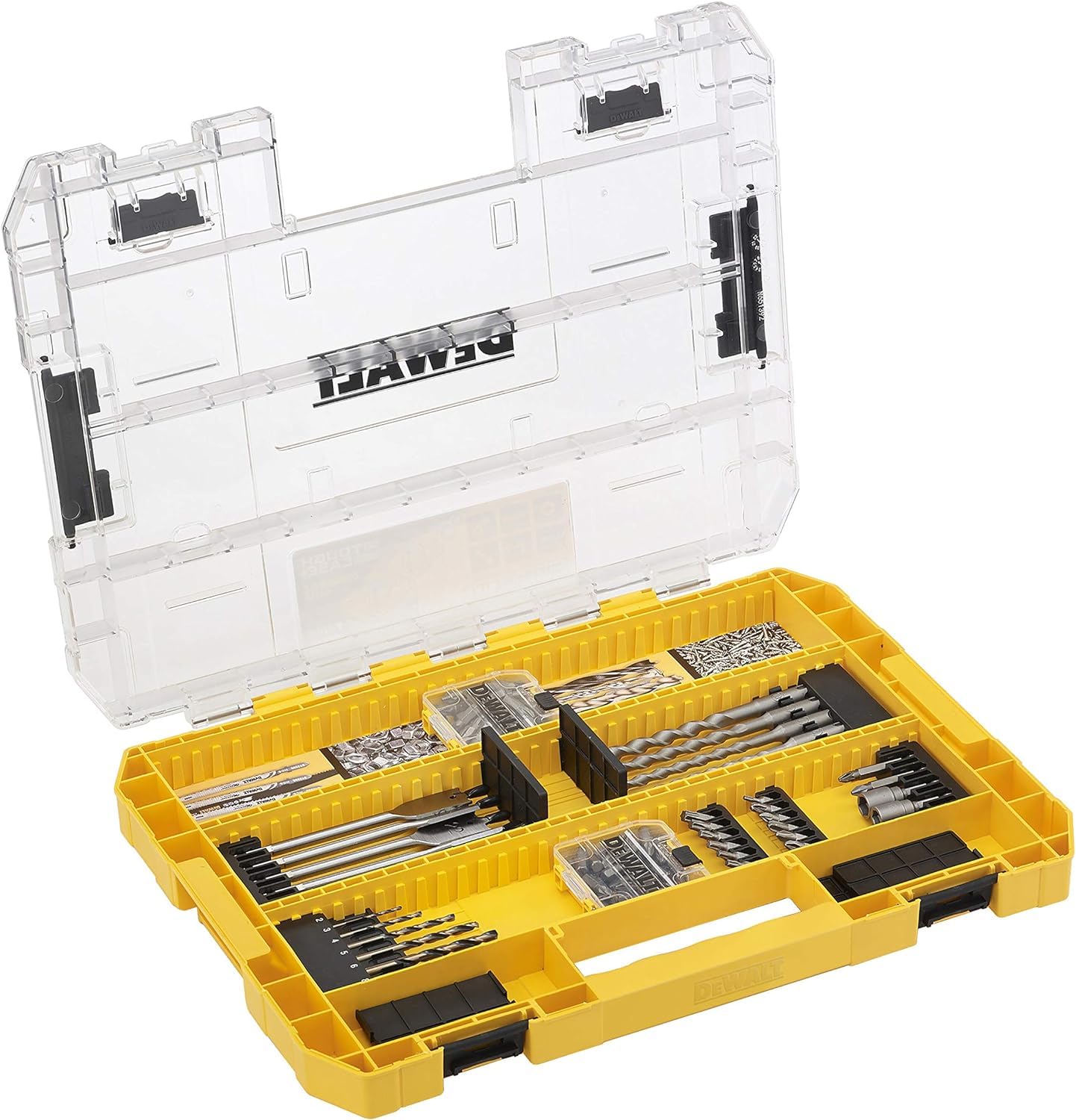 DeWalt DT70762-QZ Toughcase 85-teiliges Set – Bohrer aus Beton und Metall und Schraubbits – für Bohrschrauber und Bohrhammer SDS-Plus