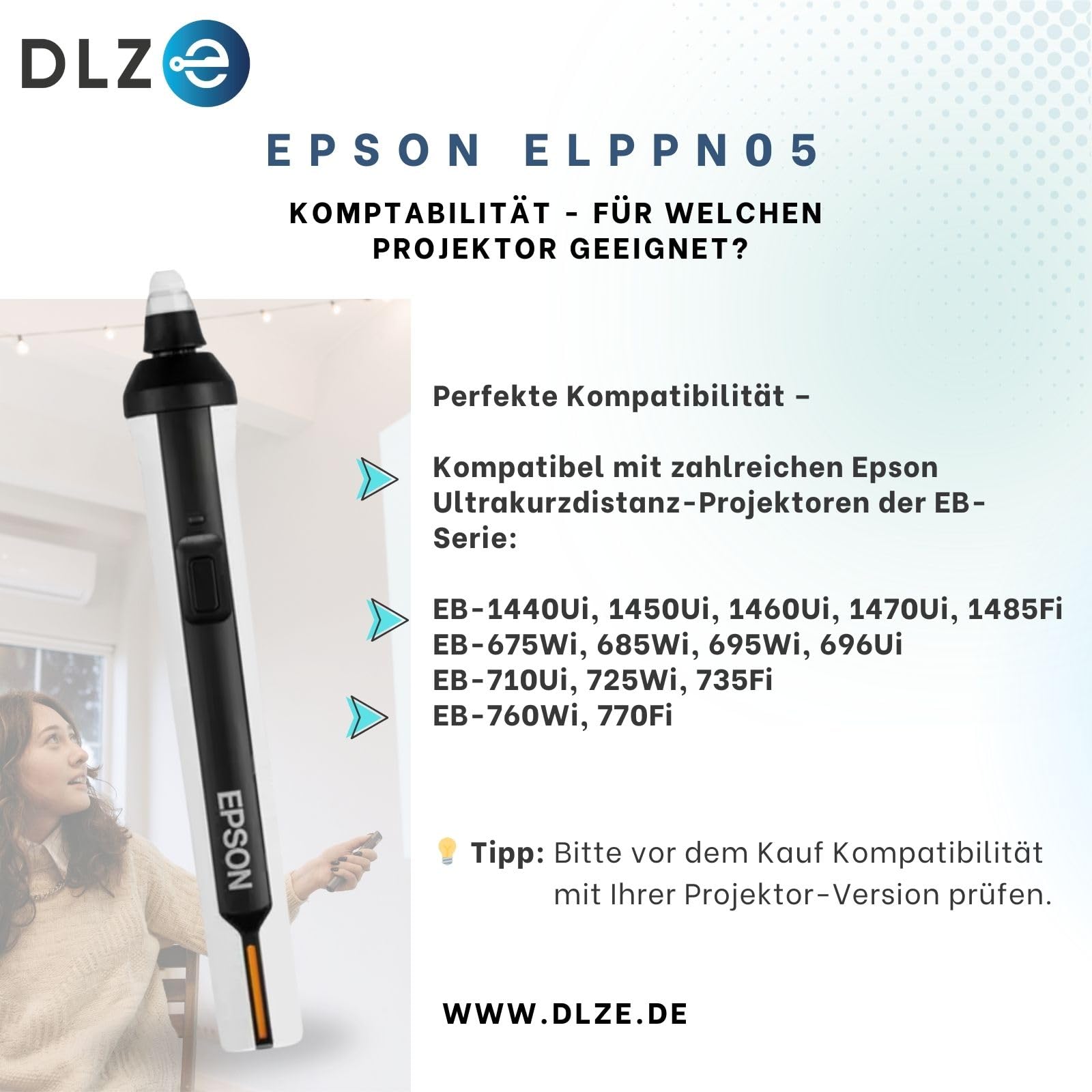 EPSON ELPPN05A – 1684792 Original Interactive Pen (Orange) für Epson Projektoren – Ersatzmodell, sofort einsatzbereit, kein Setup nötig