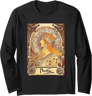 Mucha Zodiac Art Nouveau Alphonse Manga Larga