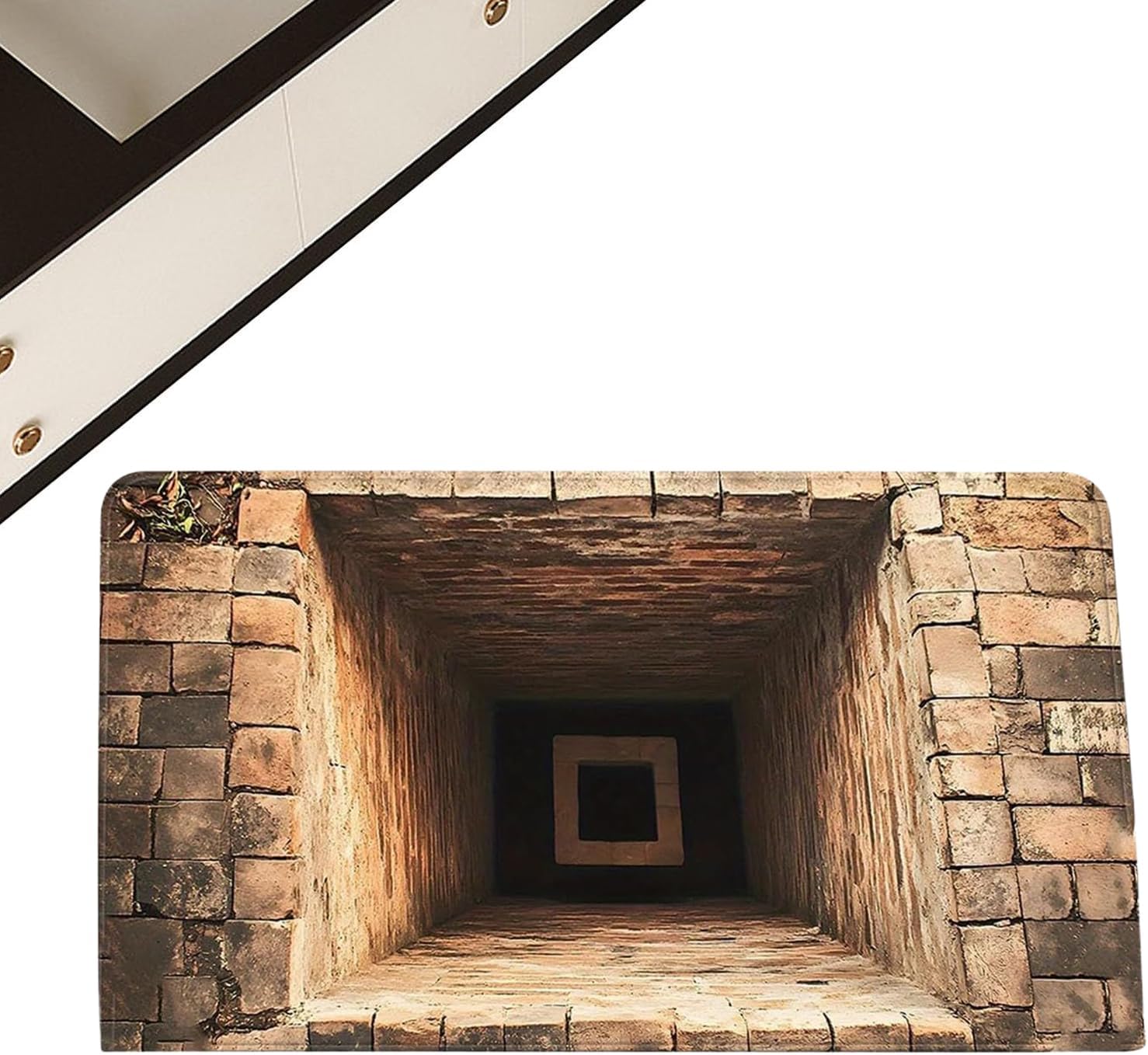 – 3D Rug, Non-Slip Realistic Funny Carpet, 3D Carpet Optical Illusion Rug Hole, for Indoor Outdoor Bedroom Living Room Kitchen Entrance Floor Apartment Farmhouse Office Hotel
