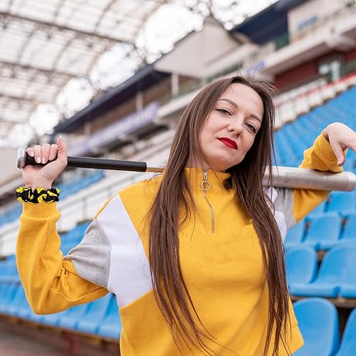 Miniatura 5 de Kajaia 24 piezas de softbol para fiestas, bolsas de cosméticos de softbol para el cabello, bolsa de viaje, bolsas de lona para maquillaje, bandas