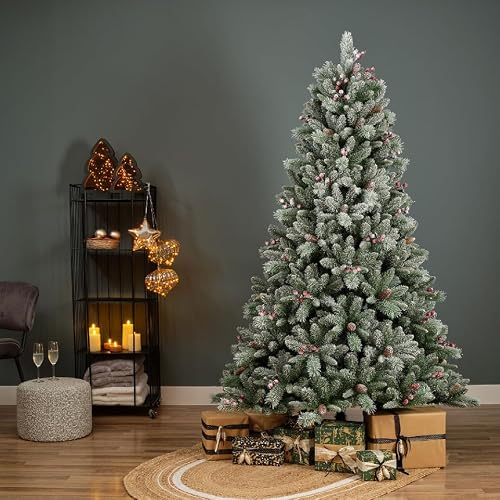 7ft Everlands Snowy Windham Spruce Artificial Christmas Tree