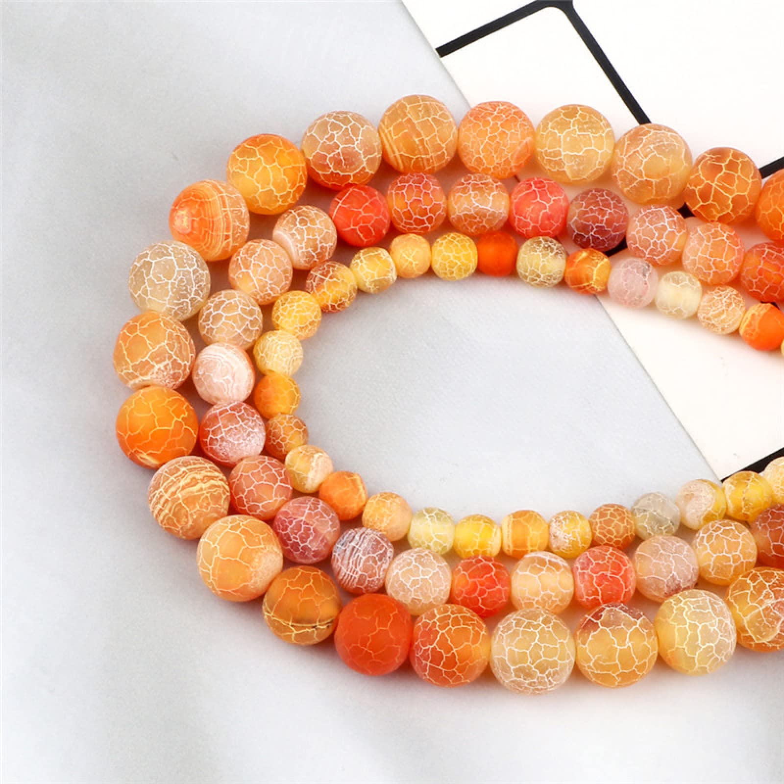 Perline rotonde in pietra naturale da 6 mm, 8 mm, 10 mm, 12 mm, 14 mm