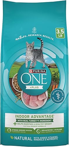Miniatura 14 de Purina ONE Natural, Bajo en Grasa, Control de Peso, Alimento Seco para Gatos de Interior, +Plus Ventaja para Interiores - Bolsa de 7 lb