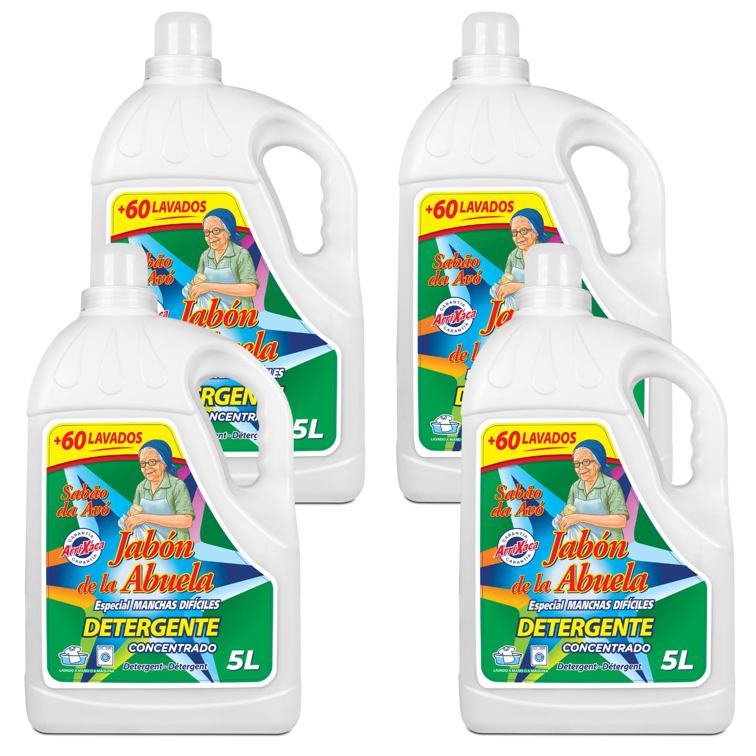 Detergente Líquido Concentrado para Lavadora 20 Litros, Especial contra Manchas Difíciles, más de 60 Lavados Garantizados