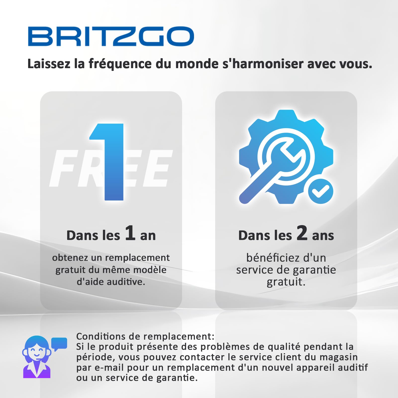 Britzgo Device - Casque Intra-auriculaire Haute Performance (autonomie de 15 Heures, Charge Rapide) - Noir (Double)