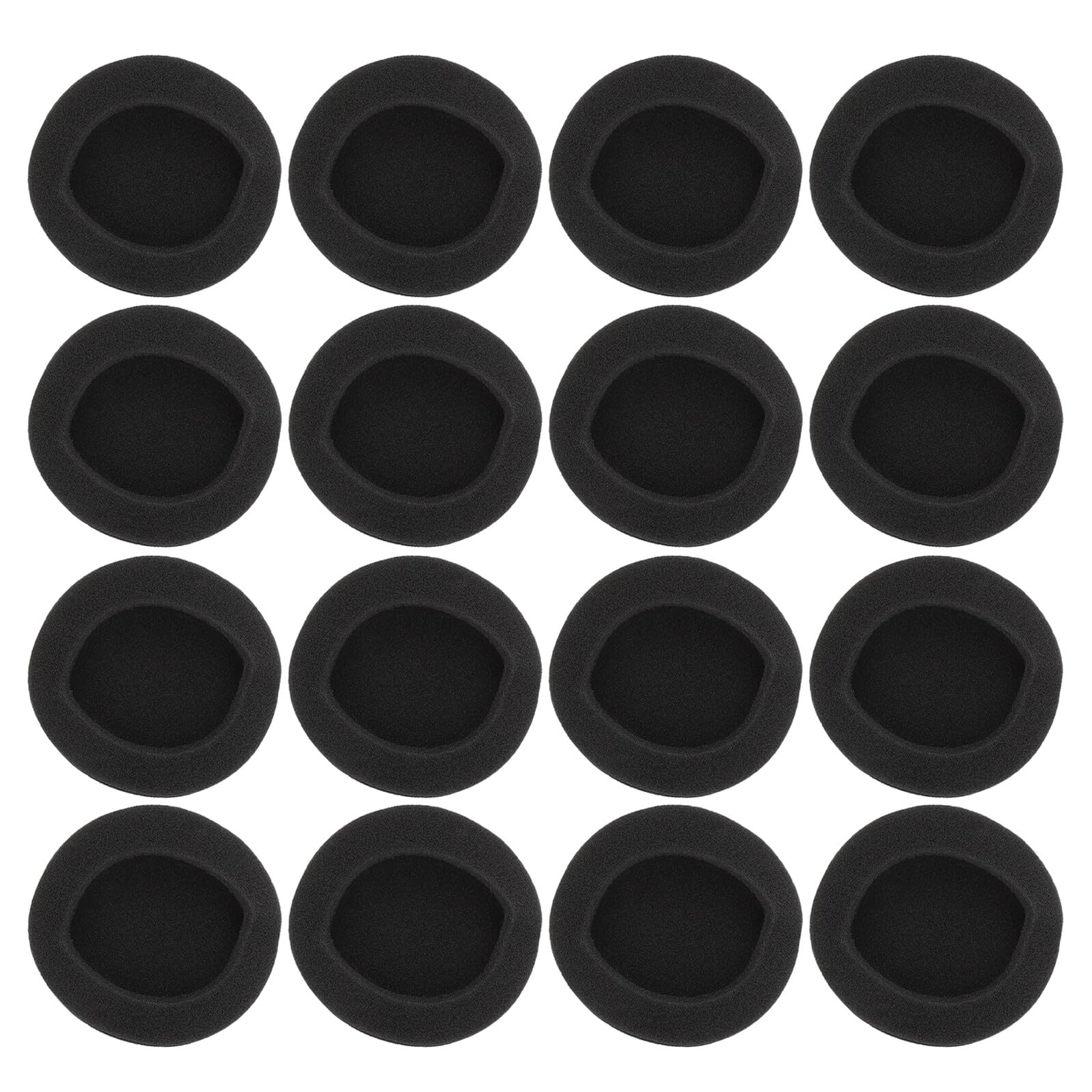 24pièces Lot de Coussinets Oreille Mousse de Rechange Ronds pour Oreillettes et Casques Audio avec Housse Anti-poussière