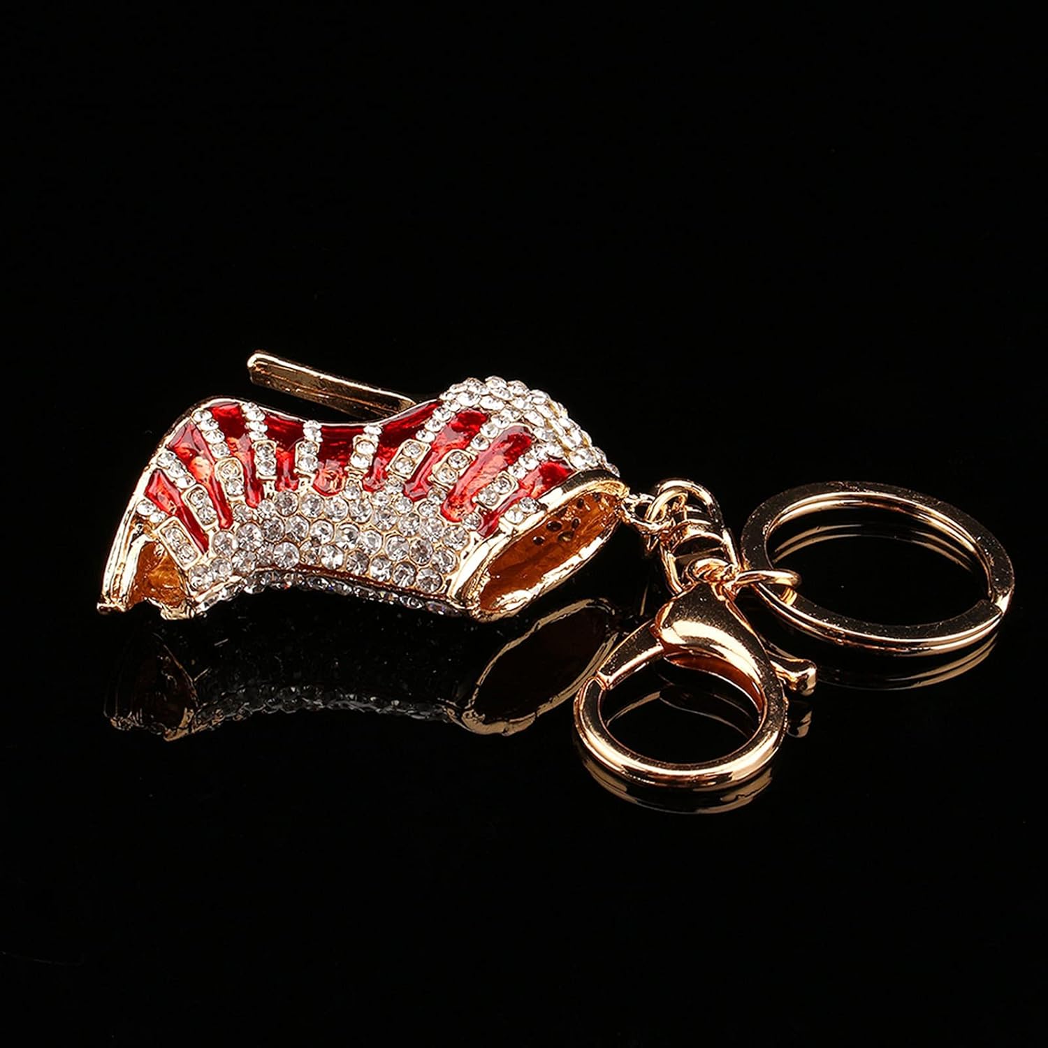 Jeanoko Keychain Bag Key Chain New Crystal Shoe High Heel Pendent Rhinestone Key Purse Bag Keyring Chain Gift - Image 7