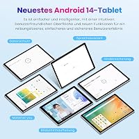 TPZ T10B Android 14 Tablet 10.1" - 10GB RAM + 64GB + 1TB Bővíthető Tárhely, WiFi 6, Octa-Core, 6000mAh Akku, FHD IPS Kijelző, Szürke 3