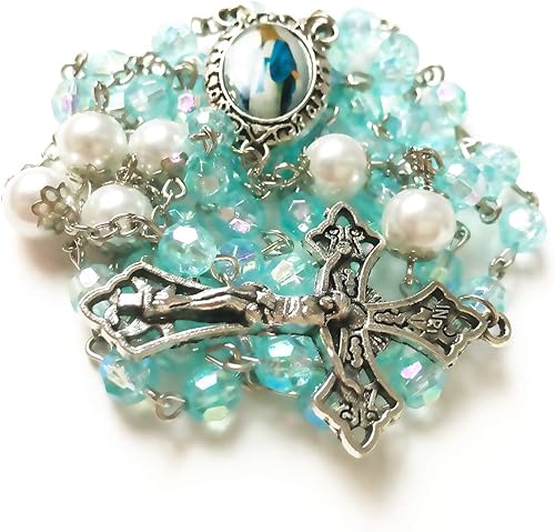 Miniatura 3 de Nuestra Señora de Gracia - Rosario luminoso para mujer, regalo católico, collar de rosario para mujer