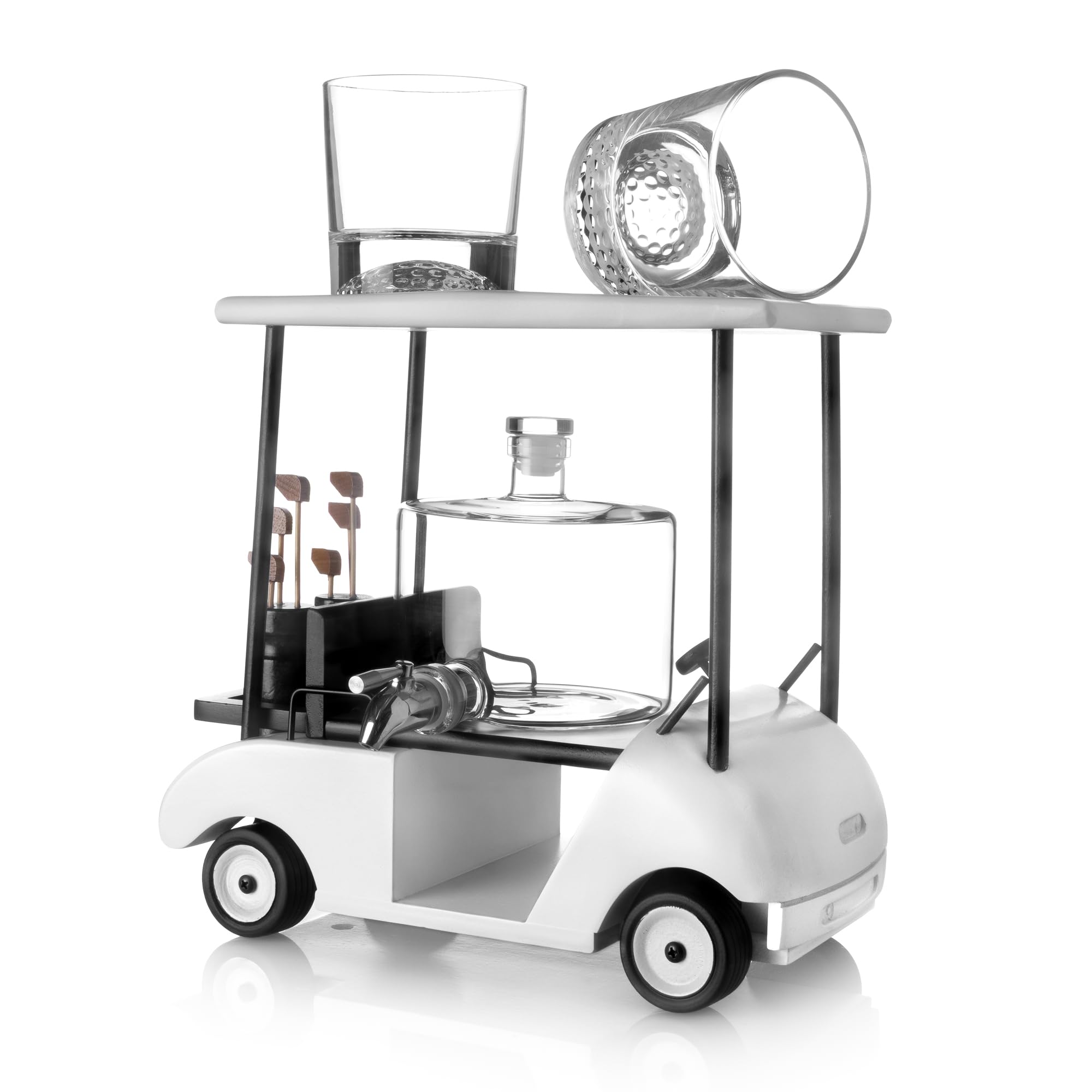 Décanteur de golf Bar Originale avec poussette miniature en métal mobile