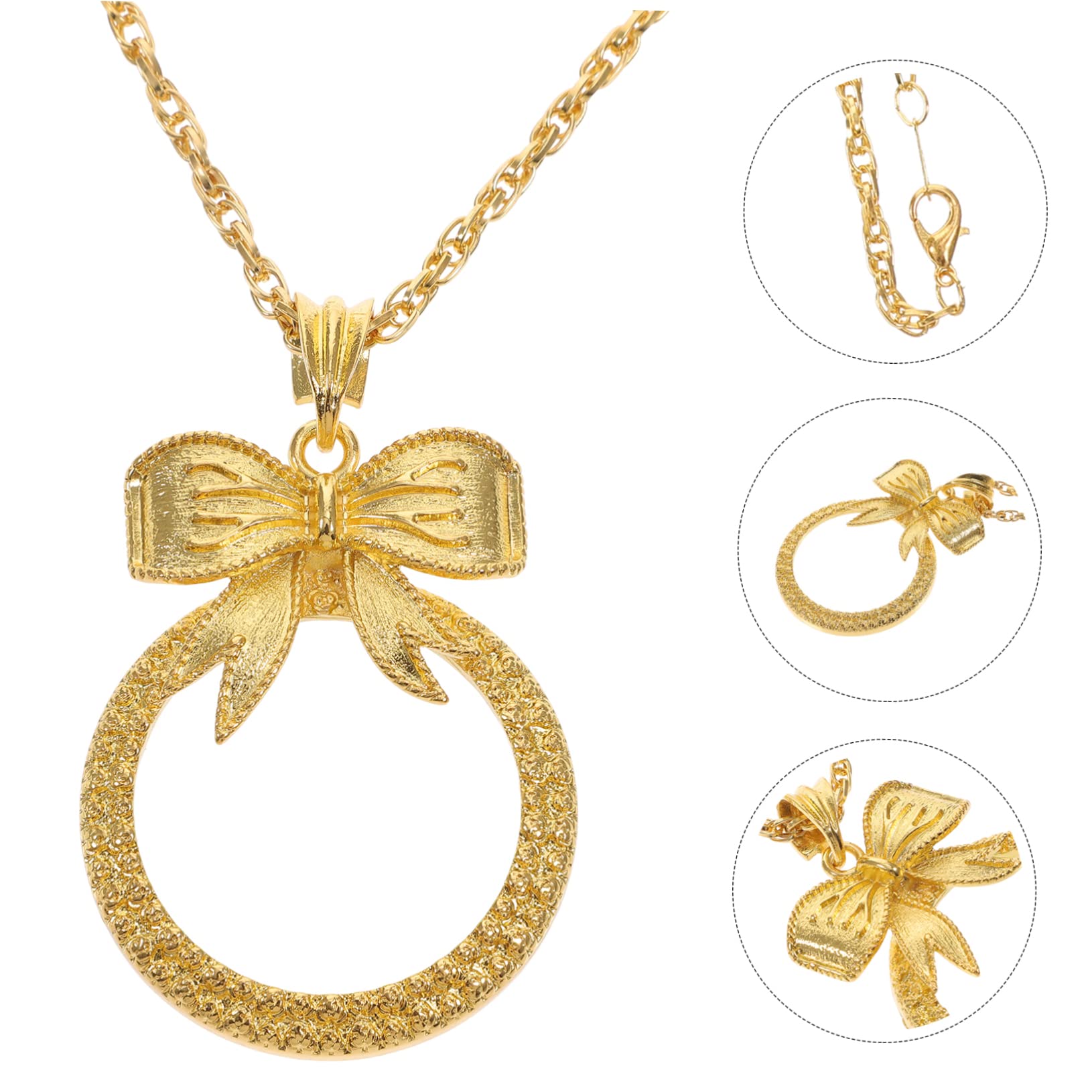 minkissy Magnifying Glass Necklace for Women Decorative Jewelry Loupe Pendant 6X Magnifier for Jewelry Glasses