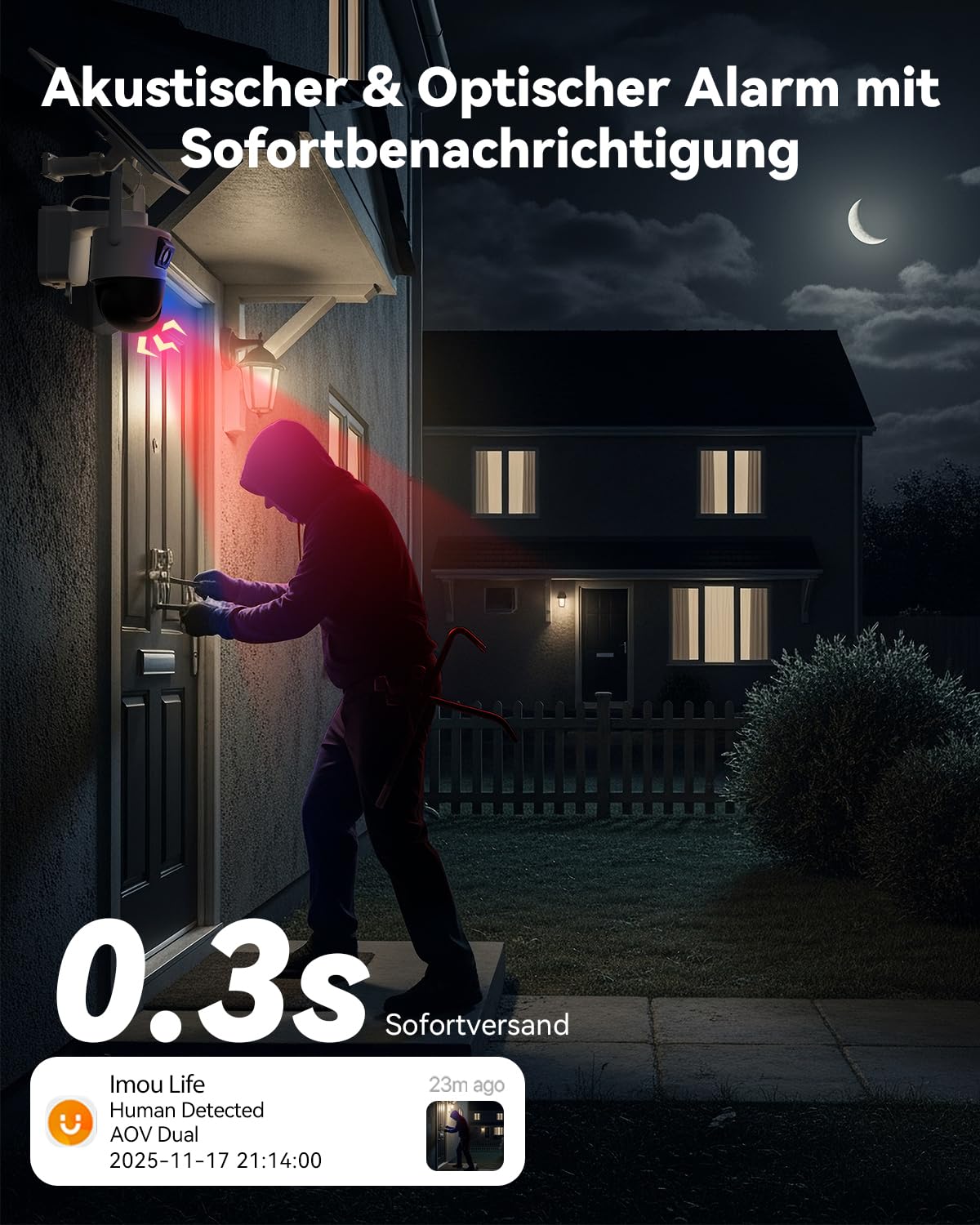 Imou 3K+3K Dual-Objektiv Überwachungskamera Aussen Solar 24/7 Aufzeichnung