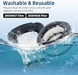 Reusable Staubsauger Filter Compatible for Rowenta X-Force Flex 11.60 12.60 14.60 15.60,Replacement Parts Accessories Filter,2 Pre-Motor Filter+2 Post Motor Filter,Replaces ZR009007,ZR009008. - 4