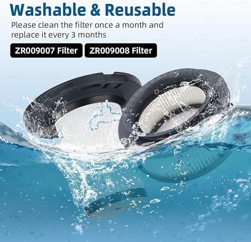 Reusable Staubsauger Filter Compatible for Rowenta X-Force Flex 11.60 12.60 14.60 15.60,Replacement Parts Accessories Filter,2 Pre-Motor Filter+2 Post Motor Filter,Replaces ZR009007,ZR009008. - 4