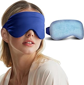 Hsa Store Eligible Items Fsa: Cold Compress for Migraines Headache Puffiness Dark Circles, Face Ice Pack for Sleep Puffy Eyes, Reusable Cooling Gel Eye Mask (Blue)