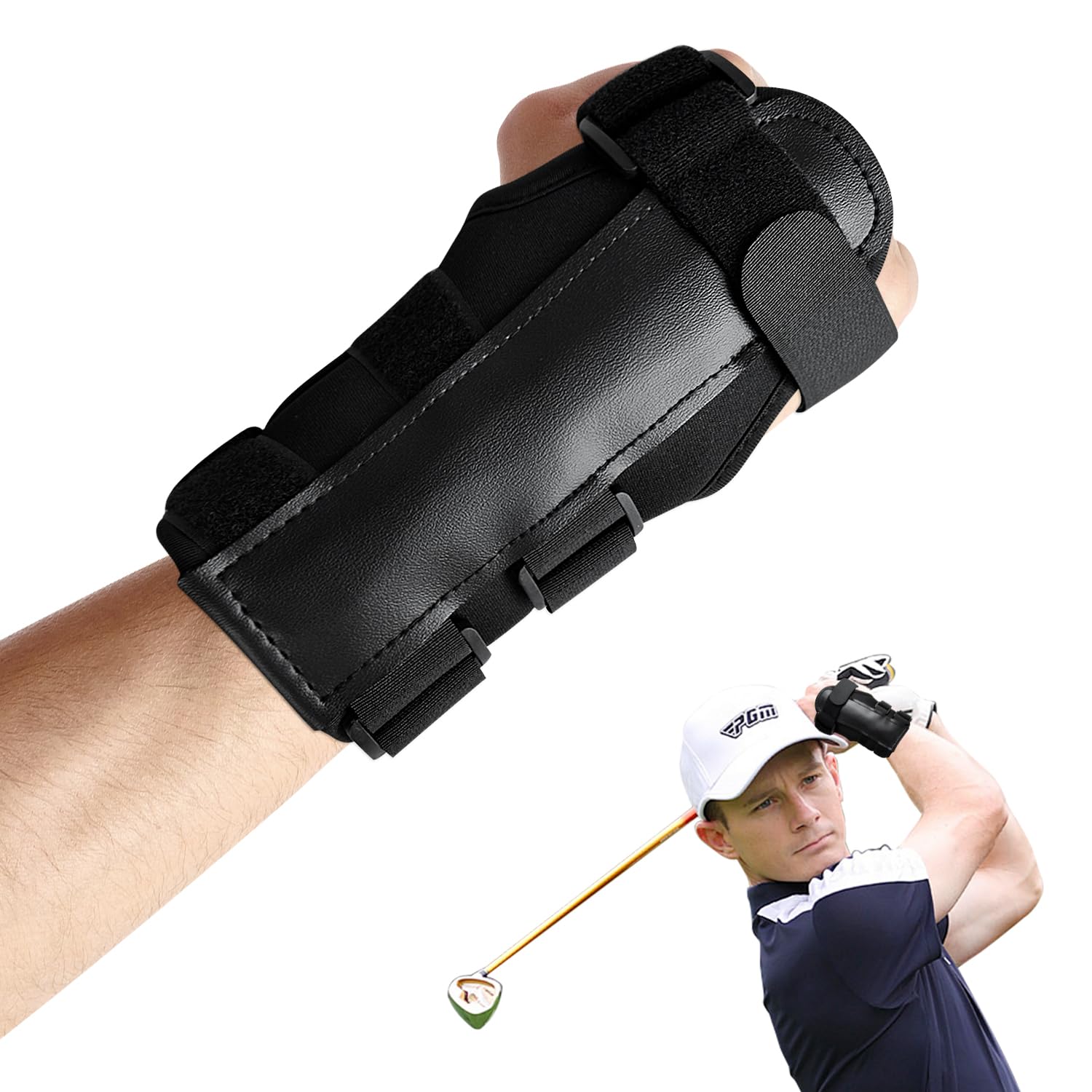 VerteLife Golf Upgraded Wrist Brace with Metal Splints Breathable Support Swing Training Aid for Posture Correction & Arthritis Pain Relief Wrist Stabilizer for Beginners & Senior Golfers