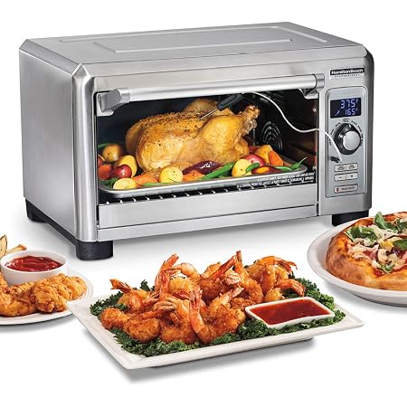 Amazon.com: Hamilton Beach Professional Sure-Crisp - Horno tostador digital  para encimera, 1500 W, se adapta a pizza de 12 pulgadas, capacidad de 6  rebanadas, sonda de temperatura, acero inoxidable (31243) : Hogar y Cocina