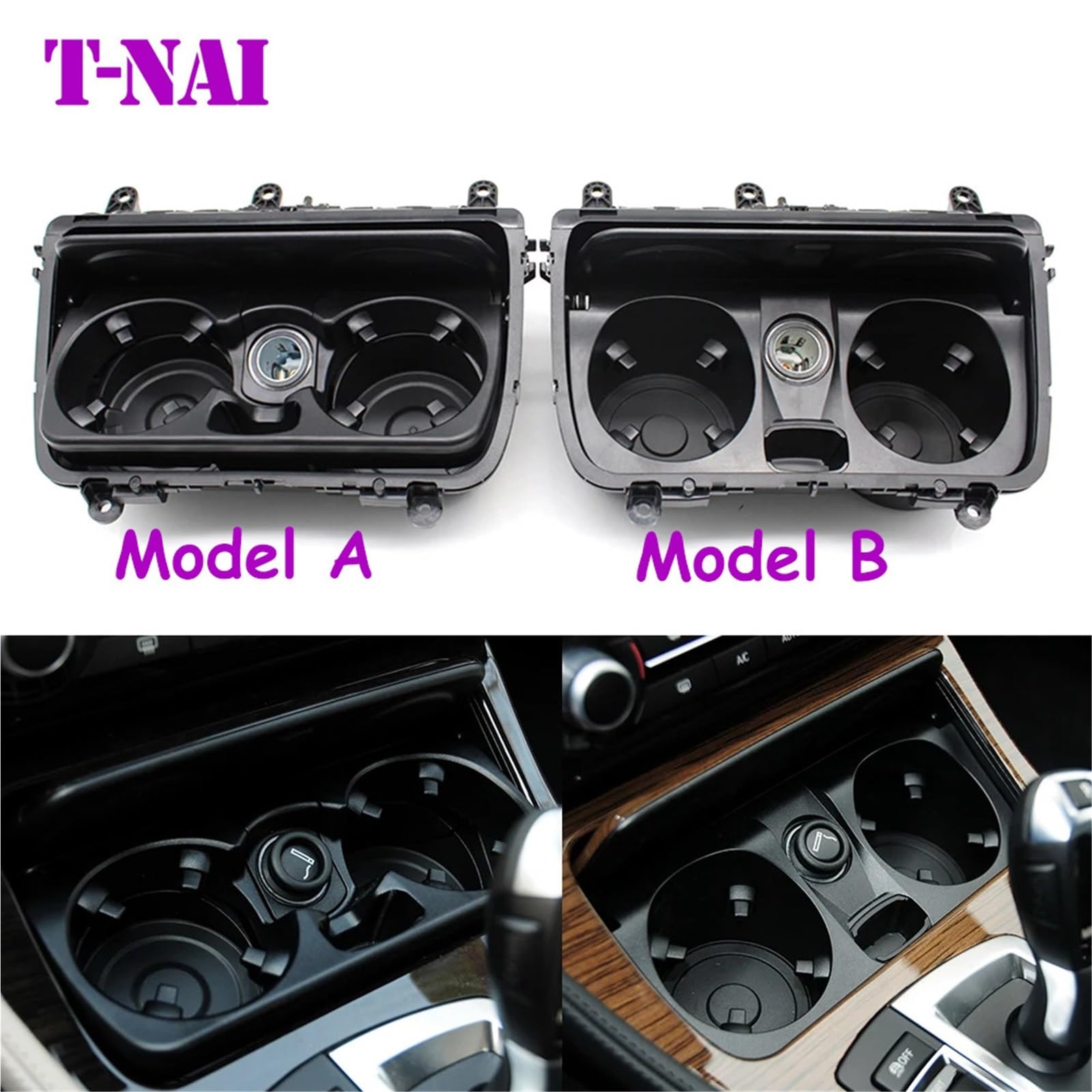Konsola Środkowa Uchwyt na kubek z wodą na środkową konsolę samochodową BMW serii 5 F10 F11 F18 523 528 530 535 540 51169256131(Model A)