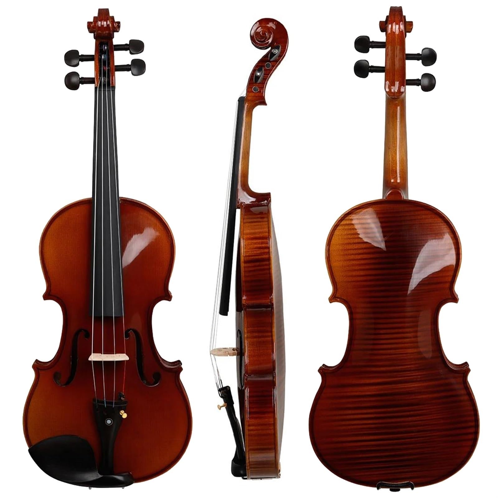 4/4 Violino Pannello In Legno Di Abete Rosso Strumento A Corde Professionale Con Set Completo Di Parti Di Violino Illuminazione Violino(Set 2)