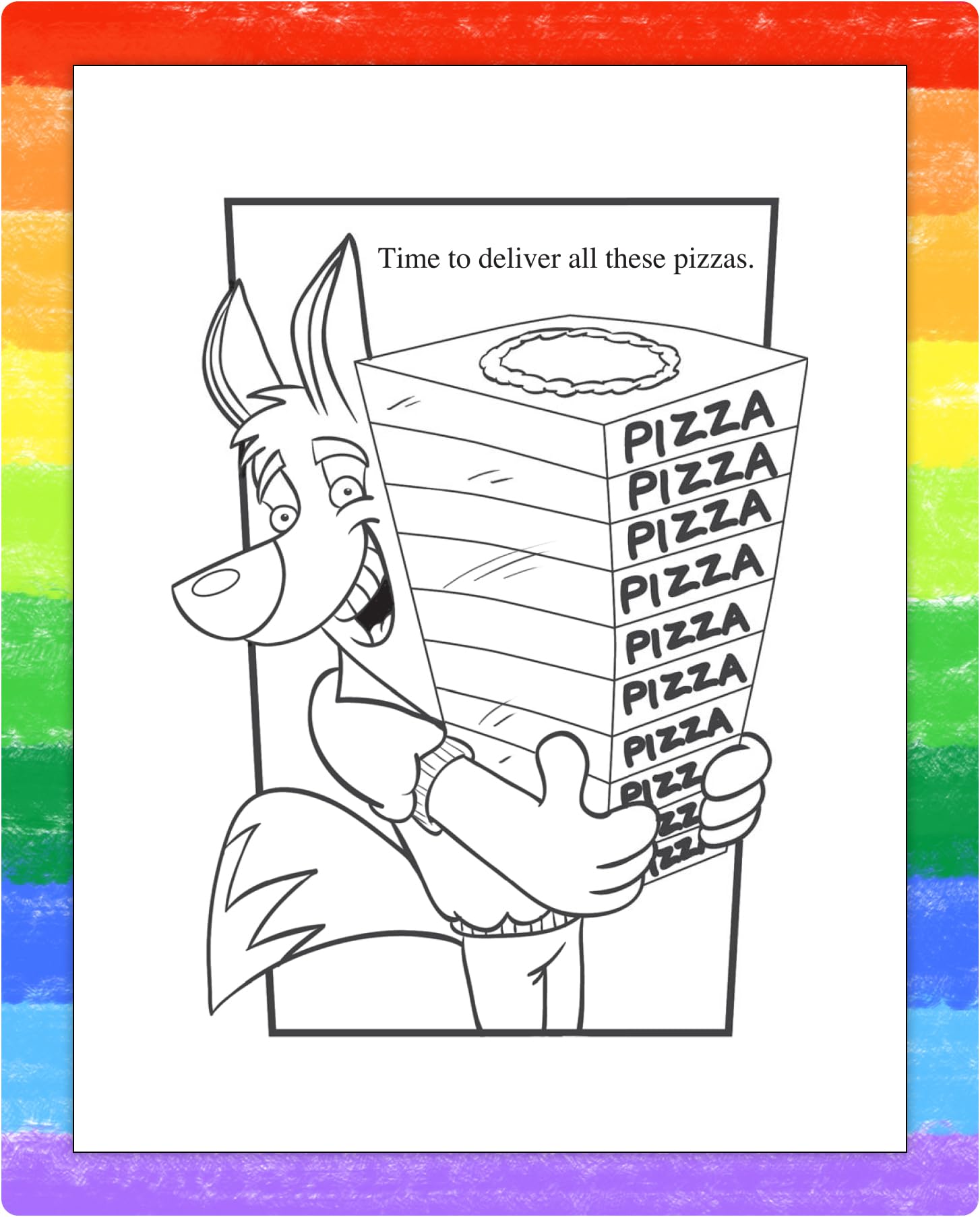 ZOCO - Pizza - Mini Activity Pads (50 Bulk Pack Without Crayons) - Word Search, Coloring Sheets - Party Favor - Restaurant Activities for Kids
