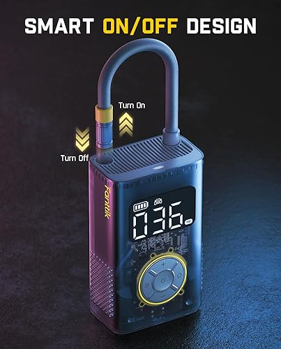 Miniatura 6 de Fanttik X9 Pro - Inflador de neumáticos portátil para coche compacto, bomba eléctrica de bicicleta de 1 minuto con medidor digital de presión de