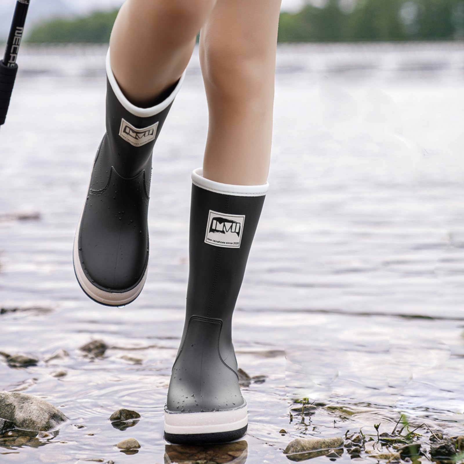 CUTEHEELS Wasserdichte, Flexible Yard-Stiefel für Herren und Damen, Abnehmbares Futter, Rutschfeste Regenstiefel für den Außenbereich