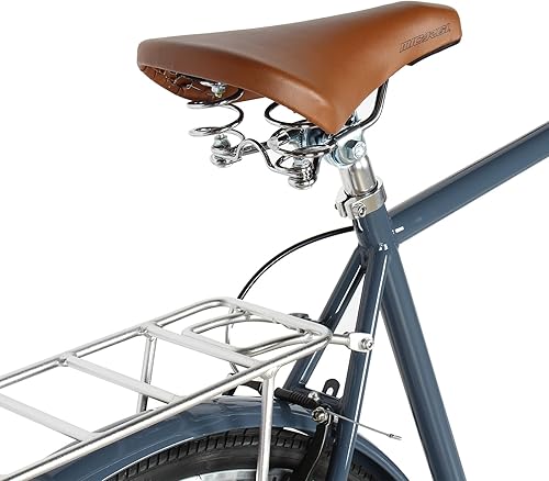 Vista 128 de MICARGI Bicicleta híbrida para adultos de 24/26 pulgadas, bicicleta híbrida de 1/7 velocidades para mujeres, hombres, personas mayores, bicicleta
