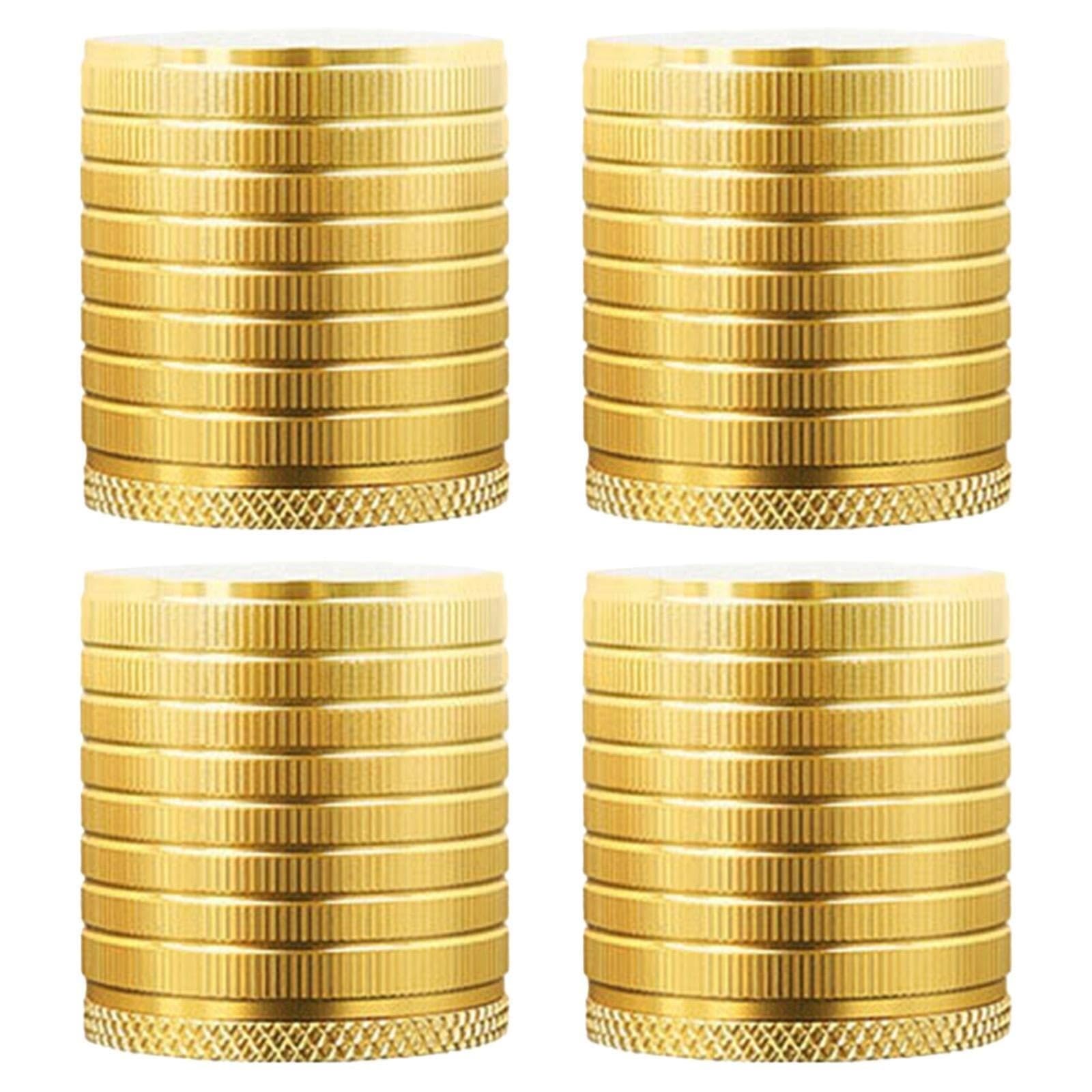 UYHBCNQD 4Pcs Furniture Support Legs Set Aluminum Alloy Replacement Feets Adjustable Bed Riser Furniture Foots Suitable for Dresser,Sofa(Gold)