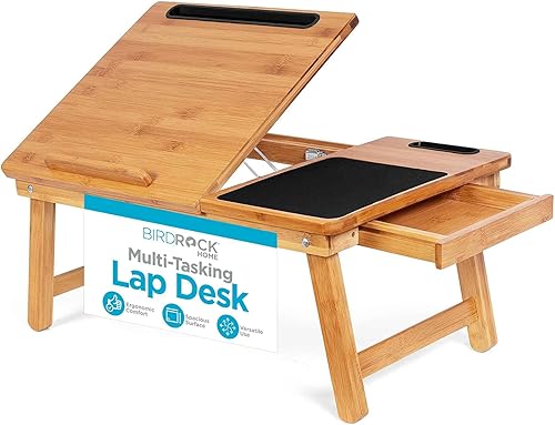 Sofia + Sam Bandeja de cama para laptop multitarea | Escritorio de regazo soporta portátiles de hasta 18 pulgadas (natural)