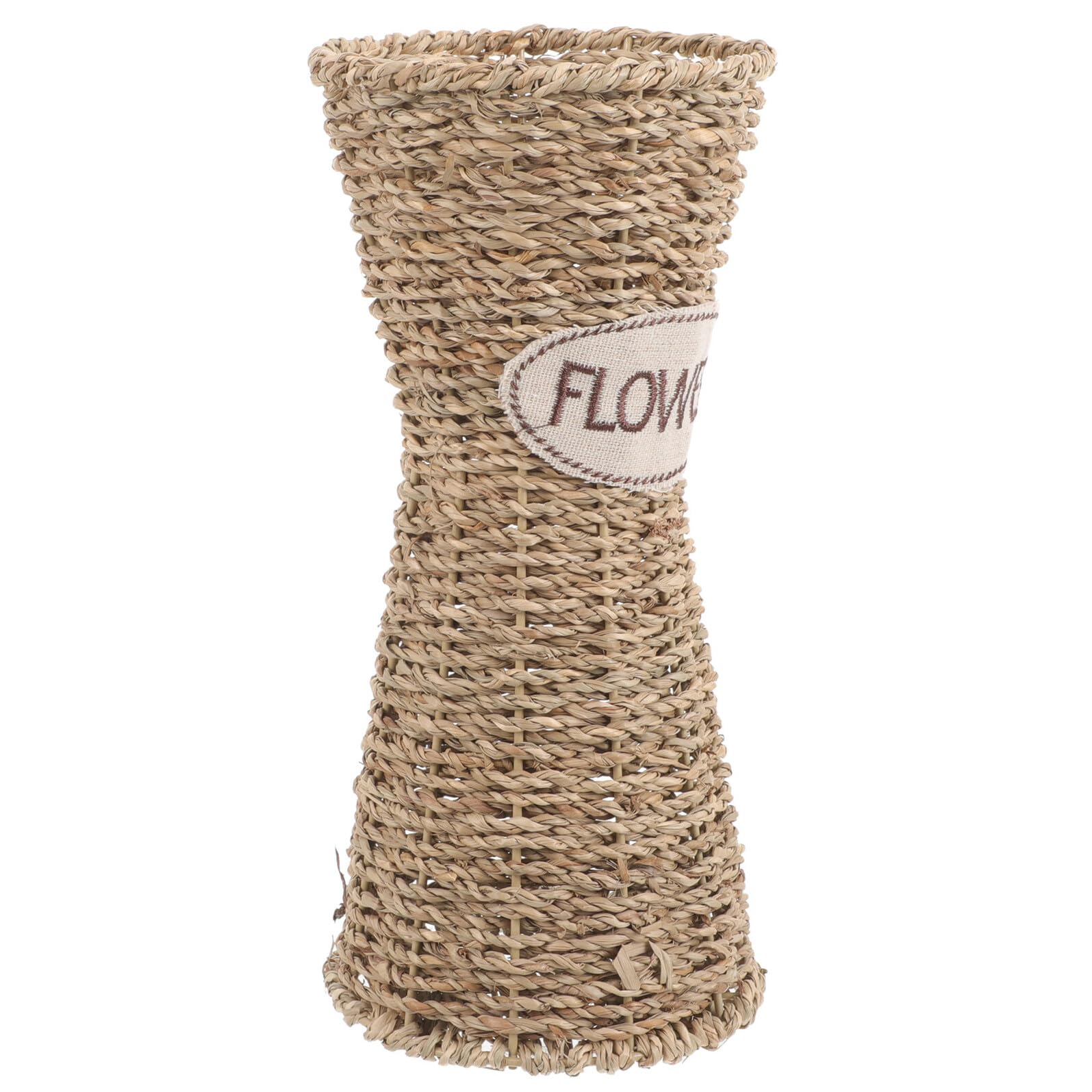Panier Tressé Naturel anti-désordre pour fleurs artificielles et maison rangée