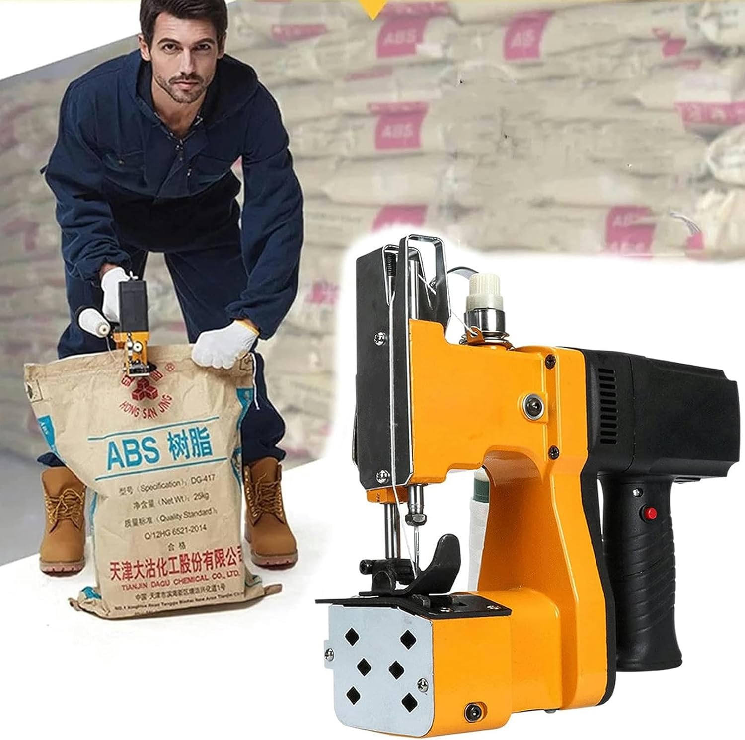 Bag Closer Closing Machine, Industrial ElectricMini Bag Closing Machine, Automatic Woven Bag Sewer Packing Machine for Rice/Sack/Woven/Paper Bags