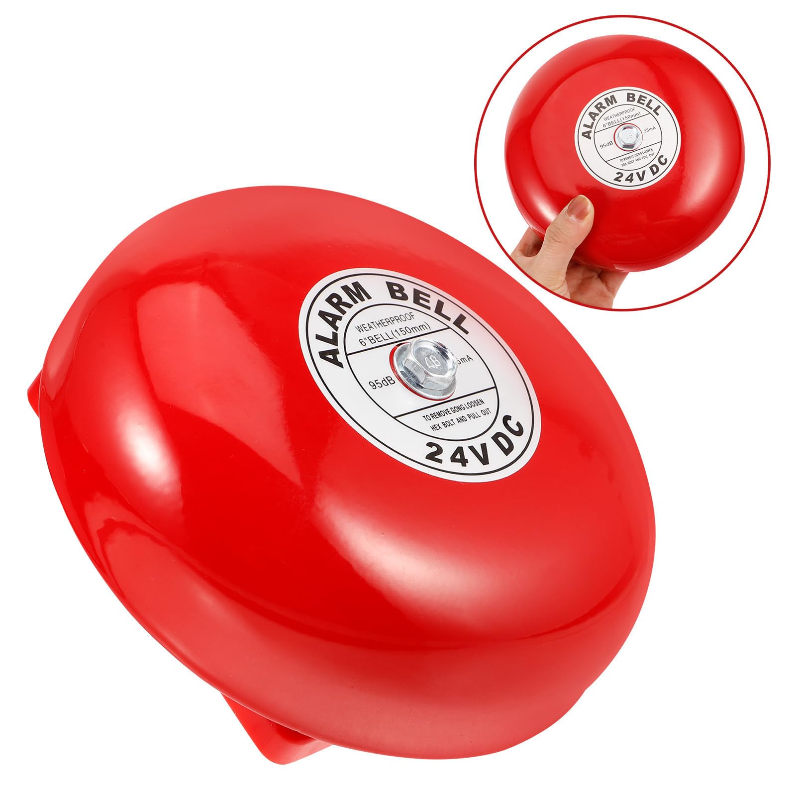 Gadpiparty Timbre de Alarma Industrial Rojo de Hierro Instalación Fácil y Excelente Durabilidad para Elevadores y Seguridad en Fábricas