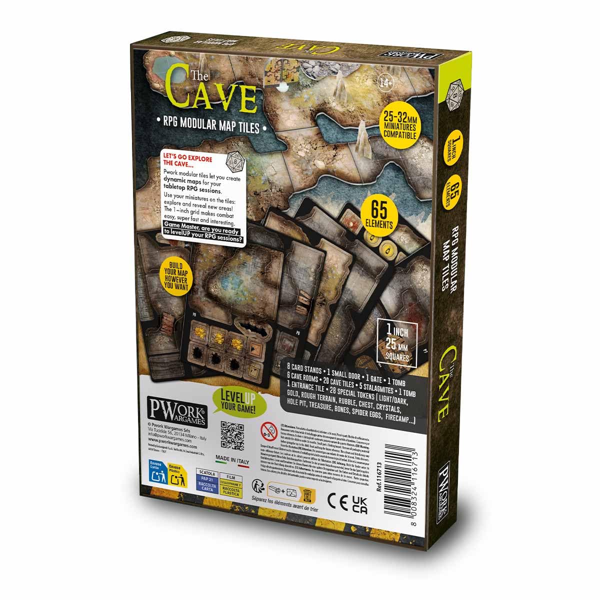 The Cave - RPG Modular Map Tiles - dwustronne płytki na karty