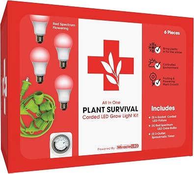 Miracle LED Keepem Alive Plant Survival Growing Kit 4KK Red Spectrum Edition