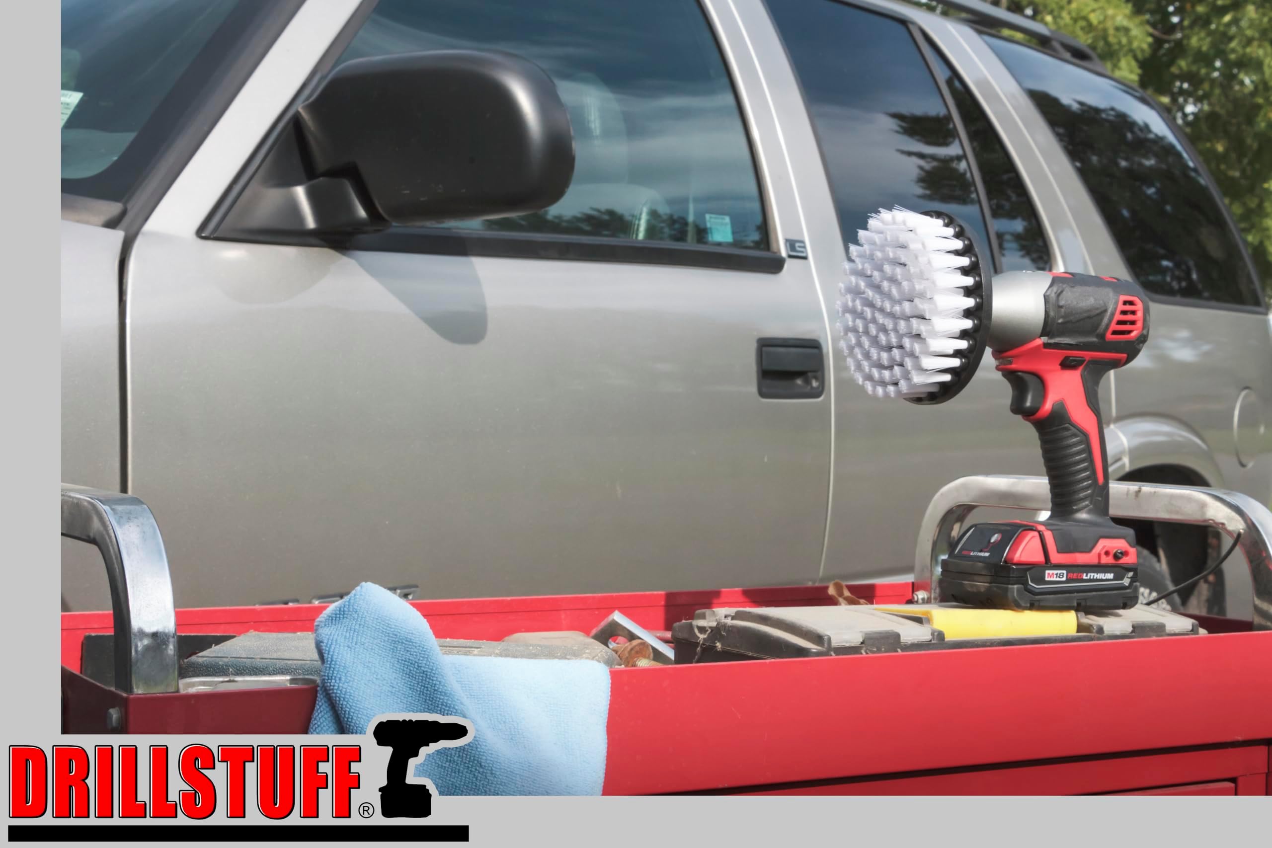 Marine - Drill Brush - Boat Accessories - Hull and Deck- Cleaning Supplies - Spin Brush - Fiberglass, Aluminum, Gel Coat, Wood, Painted - Kayak - Raft - Fishing Boat - Inflatable - Hull Cleaner