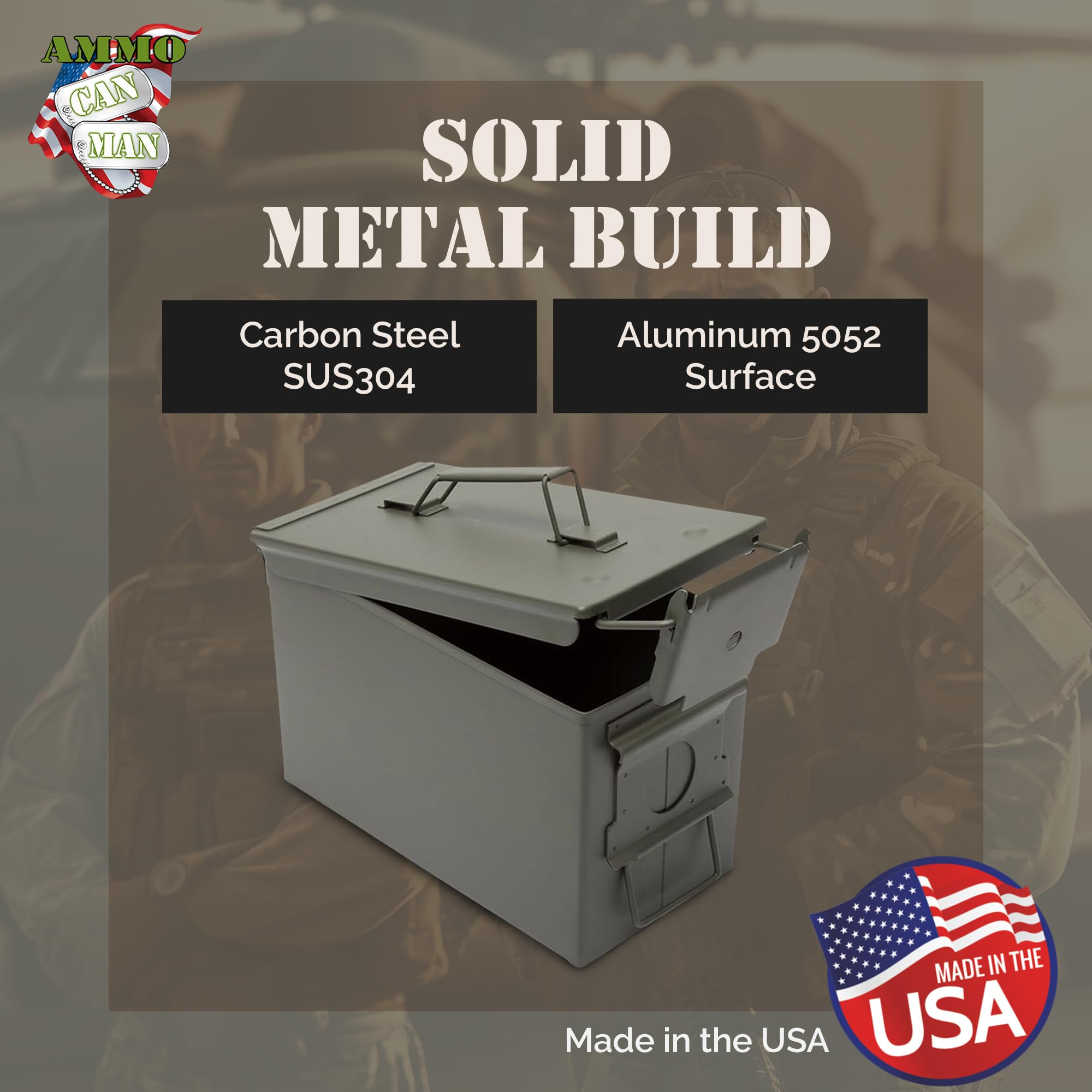 Amazon.com: Mil Spec PA108 Fat 50 Cal Ammo Can (5 Pack) – Carbon